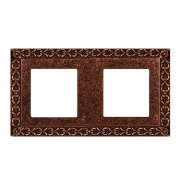 Рамка на 2 поста гор./верт., цвет rustic cooper