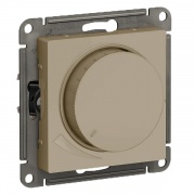 Светорегулятор (диммер) поворотно-нажимной, 630Вт SE AtlasDesign, шампань