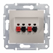 Аудио розетка х2 Sedna, титан