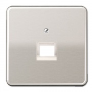 Накладка 1-ая компьютерной/телефонной RJ45/RJ11 розетки наклонная Jung CD Платина