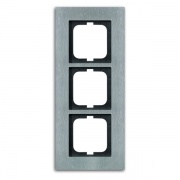 Рамка ABB Carat 3 поста сталь (1723-860)