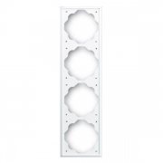 Рамка ABB impuls 4 поста альпийский белый (1724-74)