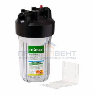 Фильтр магистральный 10"BB ГЕЙЗЕР Джамбо - 1" (ВР/ВР, прозрачная колба, резьба пластиковая)