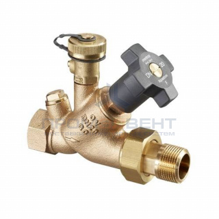 Клапан балансировочный Oventrop Aquastrom F - 3/4" (ВР/НГ, PN16, Tmax 120°C, со спускным краном)