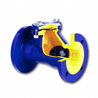 Клапан обратный шаровой Zetkama 400 D - Ду250 (ф/ф, PN16, Tmax 70°C, исполнение №55)