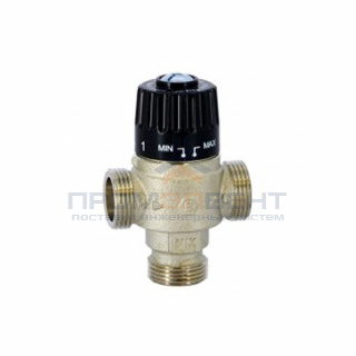 Клапан термостатический смесительный STOUT - 1"1/4 (НР, t30-65°C, kvs 3.5, T-образное смешивание)