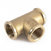 Тройник латунный резьбовой равнопроходный STOUT (ВР) - 3/8"