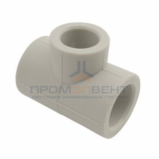 Тройник переходной FV-Plast - 20 × 16 × 20 (для полипропиленовых труб под пайку, цвет серый)