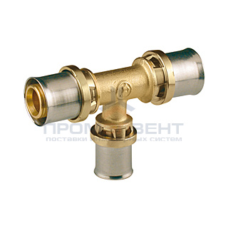 Тройник переходной Giacomini RM151 - 20x2.0 x 20x2.0 x 16x2.0 (прессовой, для металлопластик.труб)