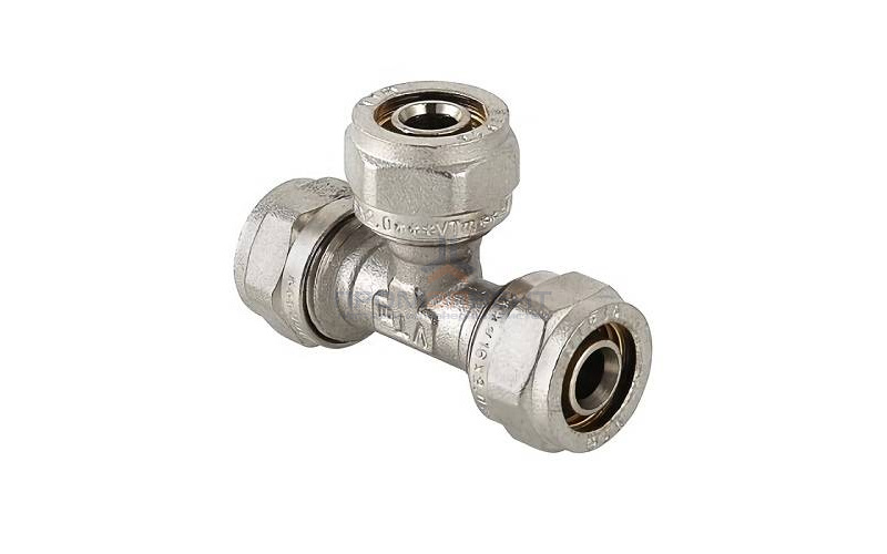 Тройник переходной VALTEC VTm.331 - 20 x 20 x 16 (винтовой, для металлопластиковых труб)