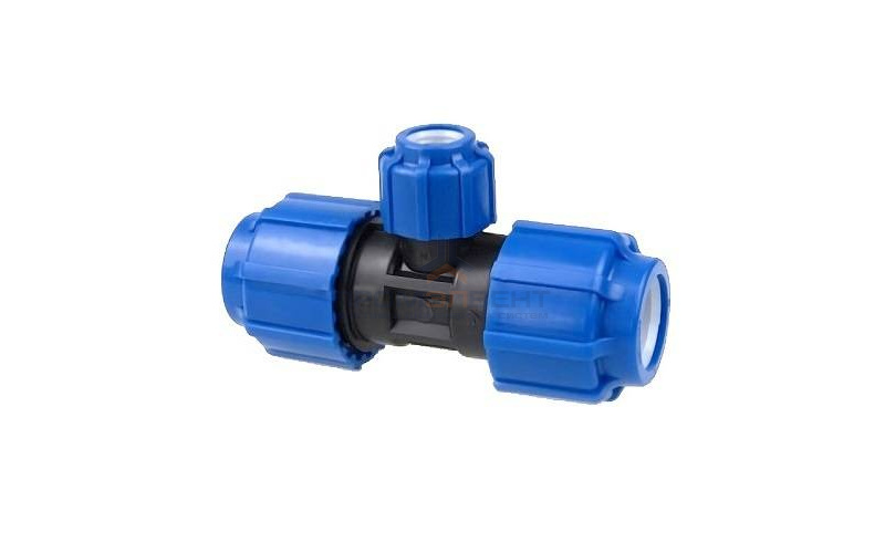 Тройник Политэк - 32 (винтовой, для труб ПНД)