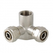 Водорозетка проходная VALTEC VTm.334 - 20 x 1/2" (винтовая, для металлопластиковых труб)