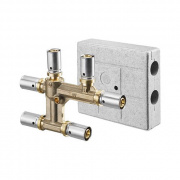 Крестовина Oventrop Cofit P - 16x2.0 x 16x2.0 x 16x2.0 (прессовая, в изоляциооном кожухе, латунь)