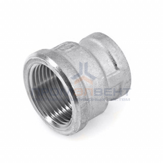 Муфта латунная резьбовая переходная STOUT - 1"1/2 x 3/4" (никелированная)