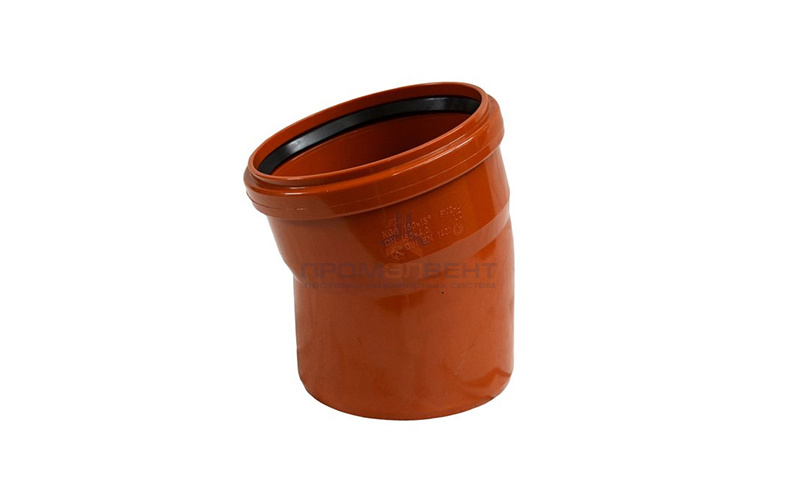 Отвод 15° для наружной канализации СИНИКОН НПВХ - 160