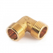Отвод 90° латунный резьбовой равнопроходный STOUT (НР/НР) - 1/2"