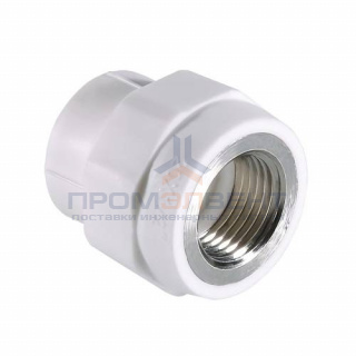Переход на внутреннюю резьбу VALTEC VTp.702 - 32 x 1" (для полипропиленовых труб, цвет белый)