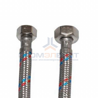 Подводка для воды гибкая Industrias Mateu (Гайка/Гайка) - 1/2" x 3/8" (длина 2000 мм)