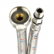 Подводка под смеситель гибкая Industrias Mateu (Штуцер/Гайка) - М10-18 x 1/2" (длина 800 мм)