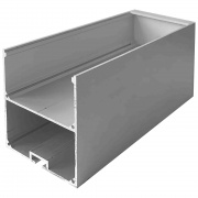 08-25-01 Профиль алюминиевый для светодиодной ленты, анод., П-образный , подвесной, серебро, 50х55мм, 2м, шир. ленты до 40мм, без упаковки (без рассеивателя, без заглушек).