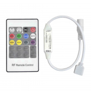 C4-18 Мини-контроллер RGB 12/24В, 72/144Вт, 3 канала*2 А, RF, пульт кнопочный, РФ,  размер 50*13*4мм