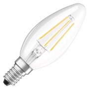 Лампа филаментная светодиодная свеча Osram LED SCL B 60 DIM 5W/827 230V CL E14 520lm Filament