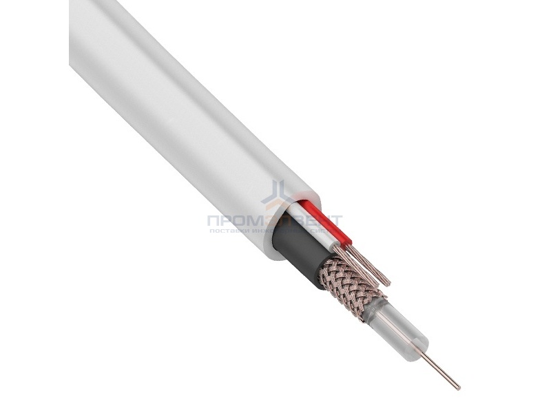 Кабель видеонаблюдения КВК-В 2х0,5мм  [бухта 200м]