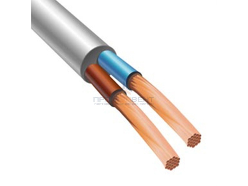 Провод ПВСнг(А)-LS 2х1,5 белый малодымный ГОСТ 7399 (БРЭКС)