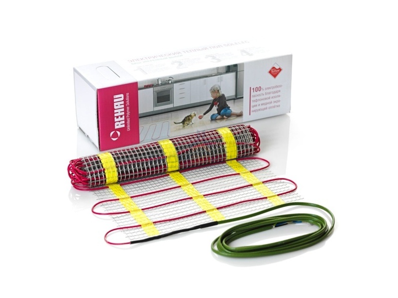 Нагревательный двужильный мат REHAU SOLELEC TM-V 160  1280W (0,5х16м) 8m2