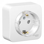 Розетка компактная с заземлением со шторками Blanca Schneider Electric 16А 250В белая изол.пластина
