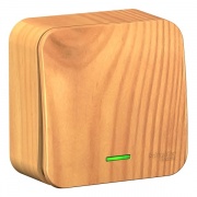 Переключатель 1-клавишный с подсветкой (cх.6) Blanca Schneider Electric 10А 250В ясень изол.пластина