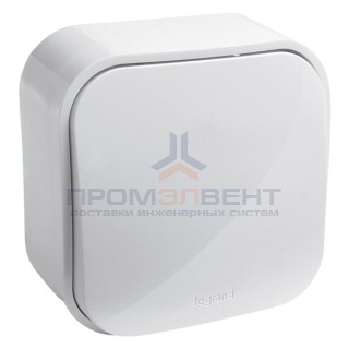 Выключатель кнопочный Legrand Quteo белый [уп 20шт]