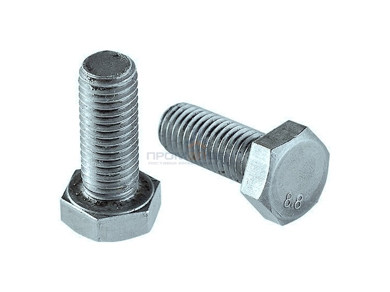 Болт М8х25 с шестигранной головкой оцинкованный DIN933
