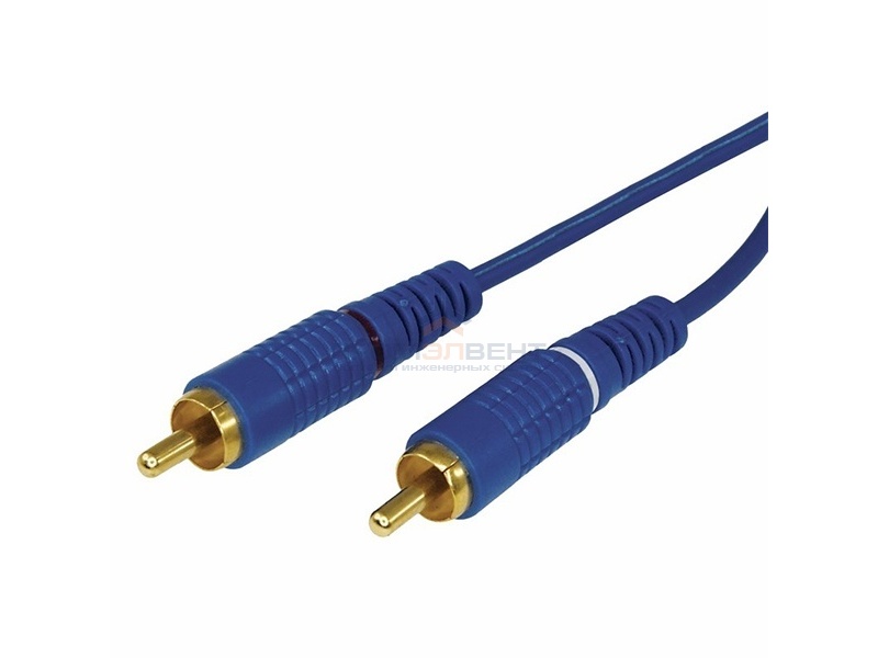 Шнур 2x2 RCA 3М синий GOLD