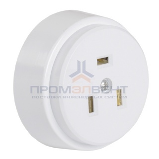 Розетка для плиты 32А 220В с заземлением накладная белая РПпл10-01-Ст IEK