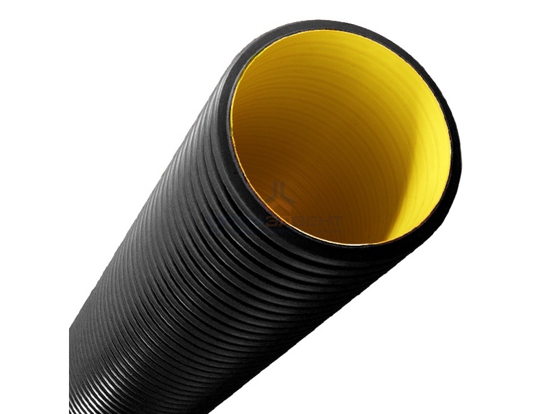 Труба жесткая двустенная для кабельной канализации DKC, (6кПа) д160мм, цвет черный [уп.6м]