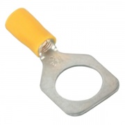 Наконечник с отверстием под винт и изолир.фланцем 2,5-6 кв.мм 5,2 мм (50шт) жёлтый (НКИ)