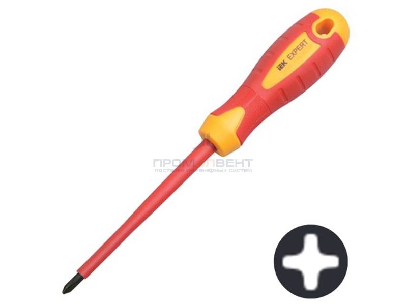 Отвертка крестовая Expert Ph2х100мм 1000В IEK