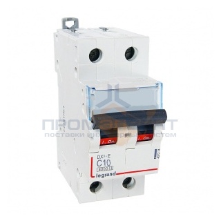 Автоматический выключатель Legrand DX3-E C10 2П 6000/6kA (автомат)
