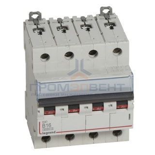 Автоматический выключатель Legrand DX3 4П B16A 6000/10kA (автомат)