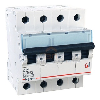 Автоматический выключатель Legrand TX3 B63A 4П 6kA (автомат)