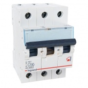 Автоматический выключатель Legrand TX3 C50A 3П 6kA (автомат)
