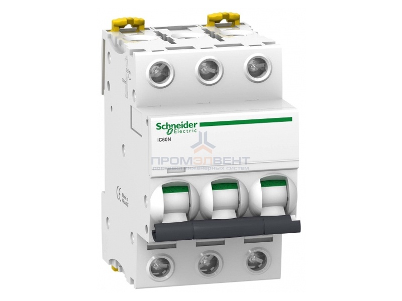 Автоматический выключатель Schneider Electric Acti 9 iC60N 3П 16A 6кА B (автомат)