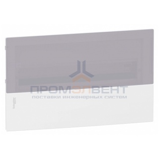 Бокс встраиваемый Schneider Electric Mini Pragma 18 модулей с дымчатой дверью с клемниками N+PE