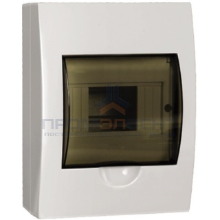 Бокс ЩРН-П-6 на 6 модулей навесной пластиковый с прозрачной дверкой IP40 ИЭК