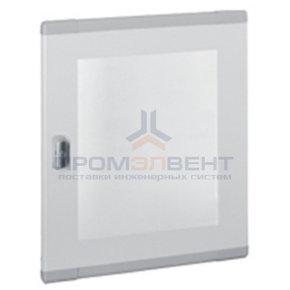 Дверь со стеклом плоская для шкафов Legrand XL3 160-400 высотой 600мм 3 рейки