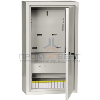 Щит металлический ЩУРн-3/12з-0 74 У2 IP54 на 3-фазный счетчик и 12 модулей навесной ИЭК