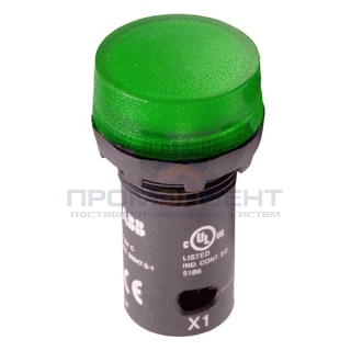 Лампа ABB CL2-502G зелёная со встроенным светодиодом 24В AC/DC