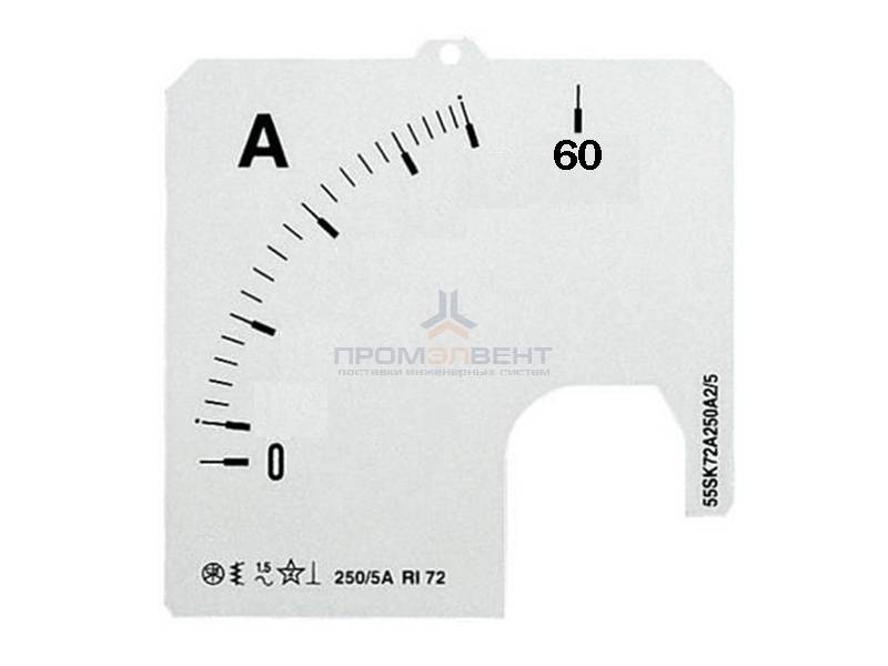 Шкала для амперметра ABB SCL 1/60A A1